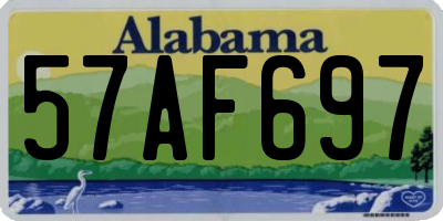 AL license plate 57AF697