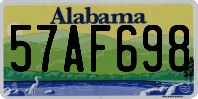 AL license plate 57AF698