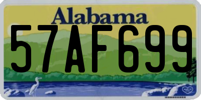 AL license plate 57AF699