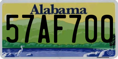 AL license plate 57AF700