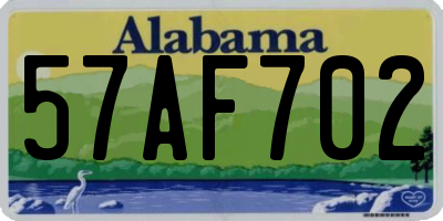 AL license plate 57AF702