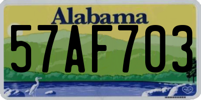 AL license plate 57AF703