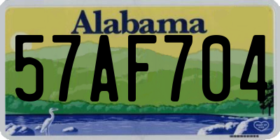 AL license plate 57AF704