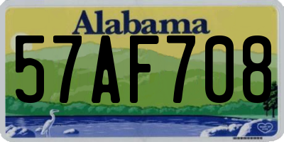 AL license plate 57AF708