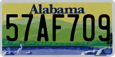 AL license plate 57AF709