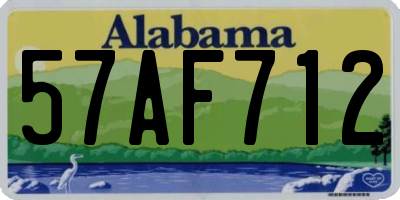 AL license plate 57AF712