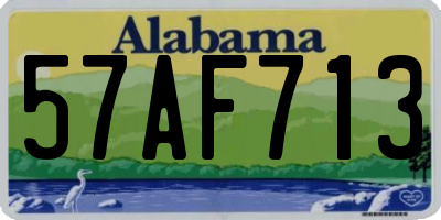 AL license plate 57AF713