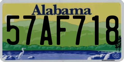 AL license plate 57AF718
