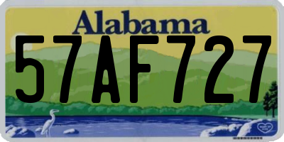 AL license plate 57AF727