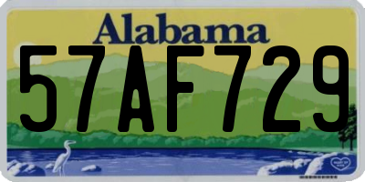 AL license plate 57AF729