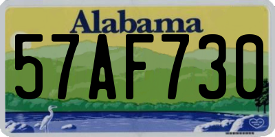 AL license plate 57AF730
