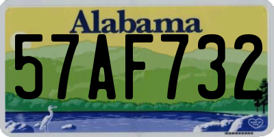 AL license plate 57AF732