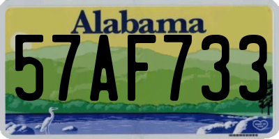 AL license plate 57AF733