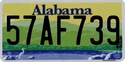 AL license plate 57AF739