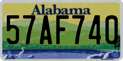 AL license plate 57AF740