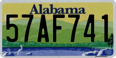 AL license plate 57AF741