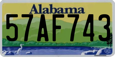 AL license plate 57AF743