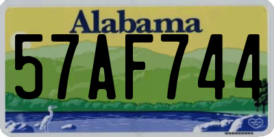 AL license plate 57AF744