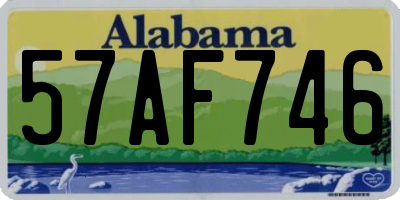 AL license plate 57AF746