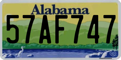 AL license plate 57AF747