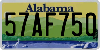 AL license plate 57AF750