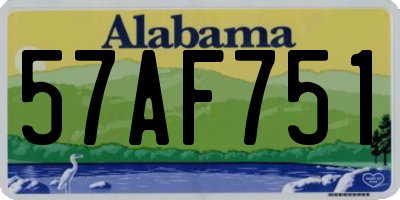 AL license plate 57AF751