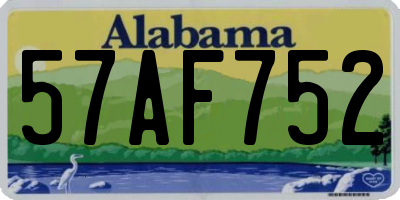 AL license plate 57AF752