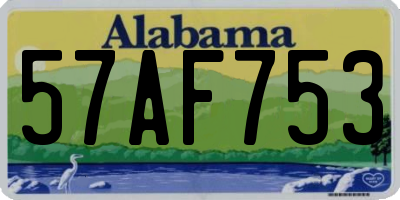 AL license plate 57AF753