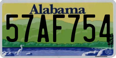 AL license plate 57AF754