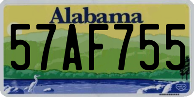AL license plate 57AF755