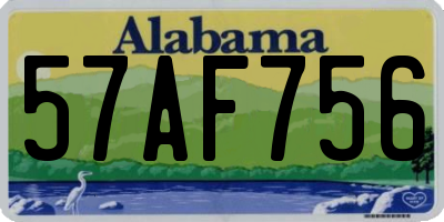 AL license plate 57AF756