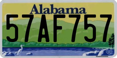 AL license plate 57AF757
