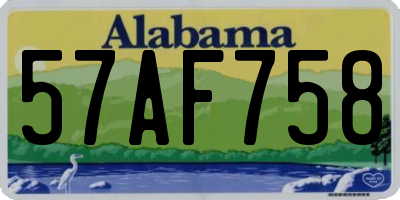AL license plate 57AF758