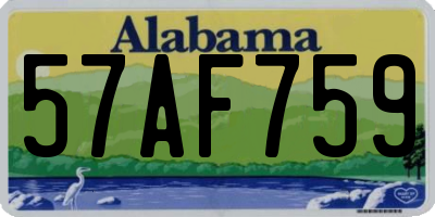 AL license plate 57AF759