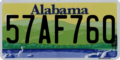 AL license plate 57AF760