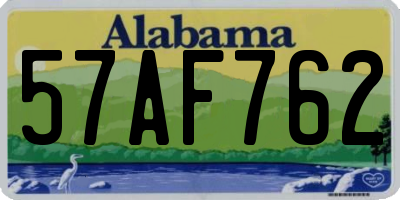 AL license plate 57AF762
