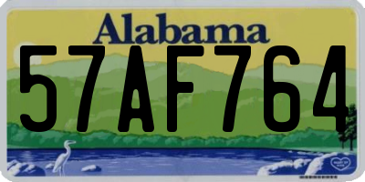 AL license plate 57AF764