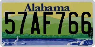 AL license plate 57AF766