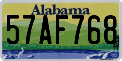 AL license plate 57AF768