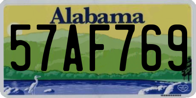 AL license plate 57AF769