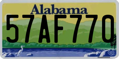 AL license plate 57AF770