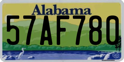 AL license plate 57AF780