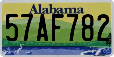 AL license plate 57AF782