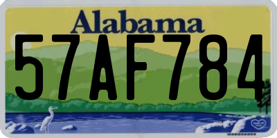 AL license plate 57AF784