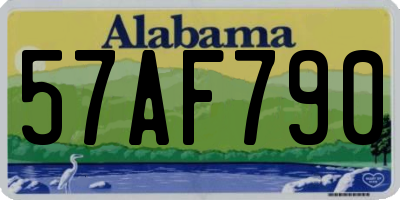 AL license plate 57AF790