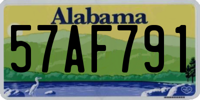 AL license plate 57AF791