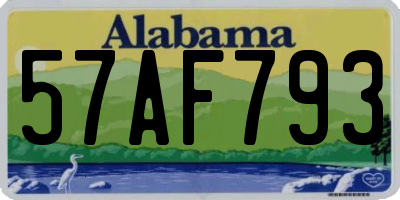 AL license plate 57AF793