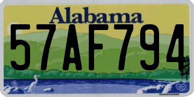 AL license plate 57AF794