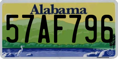 AL license plate 57AF796