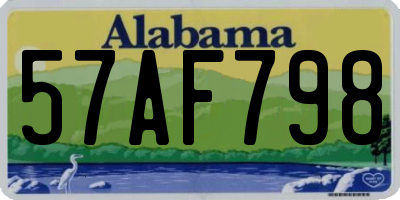 AL license plate 57AF798